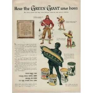   pea man on your grocers shelves.  1946 Green Giant Ad, A3669A