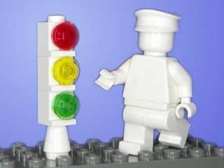 New Lego Basic Stop Light / Traffic Signal City Town White  