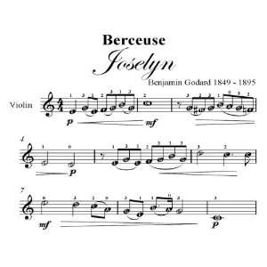   Jocelyn Godard Easy Violin Sheet Music Benjamin Godard Books