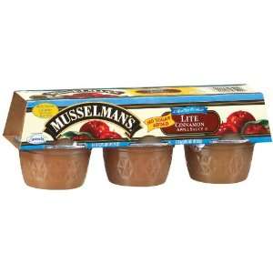 Musselmans Apple Sauce Lite Cinnamon 4 Oz   12 Pack  
