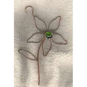  Copper Flower with Green Stone Patio, Lawn & Garden