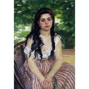  painting name Gypsy Girl 2, by Renoir PierreAuguste