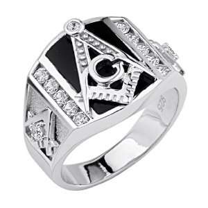   Masonic Mens Ring   Size 10 The World Jewelry Center Jewelry