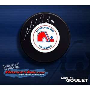  Michel Goulet Autographed/Hand Signed Official Quebec Game 
