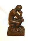Nice Old Verona Cast Bronze or Copper Single Bookend The Thinker