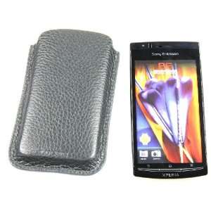   Sony Ericsson Xperia Arc   Smooth Cow Leather   Dark Grey Electronics