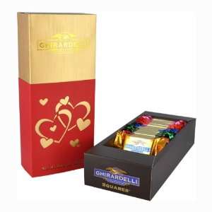 Ghirardelli Chocolate Valentines Day Hearts Silhouette Gift Box with 