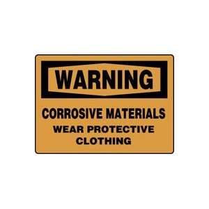   MATERIALS WEAR PROTECTIVE CLOTHING 10 x 14 Adhesive Dura Vinyl Sign