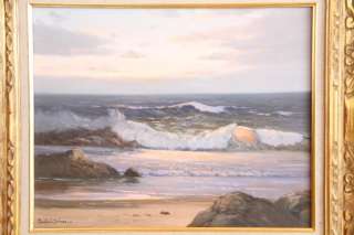 Rare Porfirio Salinas Painting   Texas Coast (Oil on Canvas) Framed 