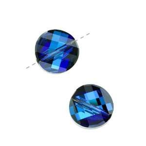  Swarovski Crystal #5621 14mm Twist Disc Bermuda Blue (2 