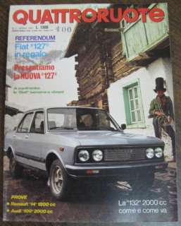 QUATTRORUOTE FRENCH CAR AUTO MAGAZINE APRIL 1977 FIAT 127 AUTOMOBILE 