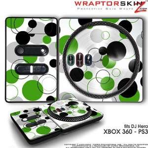 DJ Hero Skin Lots Of Dots Green on White fit XBOX 360 and PS3 (DJ HERO 