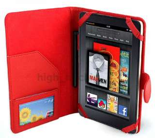   Leather Case Cover Sleeve for  Kindle Fire RED US Stock  