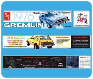 AMT 690 1976 AMC Gremlin X 1/25 Model Kit Original Artwork Deluxe BOX 