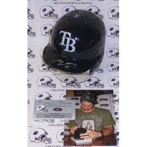  Ben Zobrist Hand Signed Tampa Bay Rays Mini Helmet 