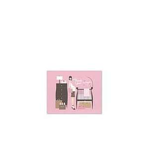  Pink Crib Thank You Note Baby Print it Yourself Baby