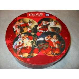    4 Coca Cola Holiday Portraits Salad Plates
