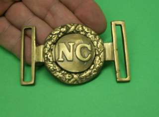 Confederate 2 piece  NC North Carolina Brass Buckle  