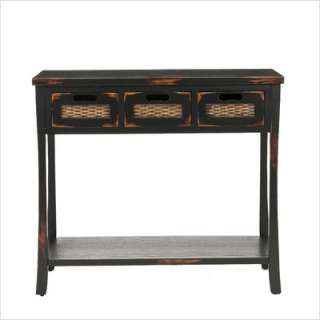 Safavieh Autumn Console Table in Distressed Black AMH6510A 