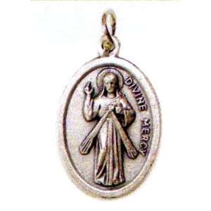 Divine Mercy Oxidized Medal in Spanish   MADE IN ITALY