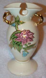 Hull Art Gold Trimmed Vase W 4 61/2  