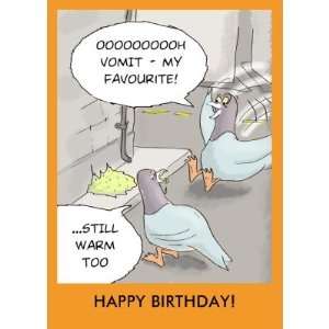  Funny Birthday Card Pigeon sick