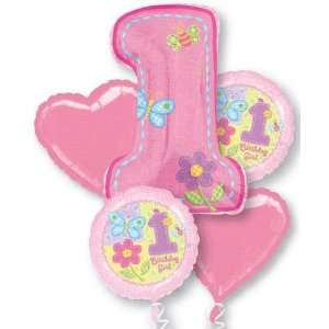  Hugs and Stitches Girl 1st Birthday Balloon Bouquet Toys & Games