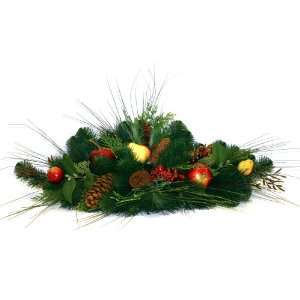   Artificial Christmas Centerpiece with Fruit and Pine Cones Home