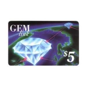   Phone Card $5. Gem Link Pictures A Large Diamond Above The Earth