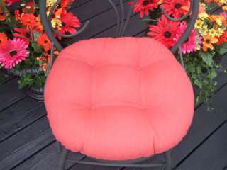 OUTDOOR ROUND BISTRO 18 CHAIR CUSHION   9 SOLID COLORS  