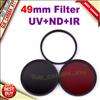 49mm ND+IR+UV Optical Lens filters for camera lens