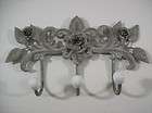 Hook Metal French Country Gray With Porcelain Knobs Fleur De Lis 