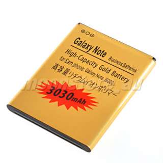 GOLD 3030MAH HIGH CAPACITY BATTERY FOR SAMSUNG GALAXY NOTE GT N7000 