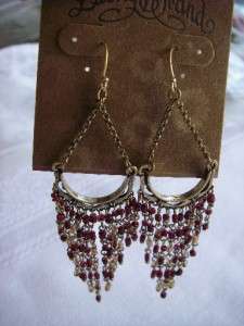 AUTHENTIC LUCKY BRAND CHANDELIER EARRINGS gold tone BEADS NWT BUY USA 
