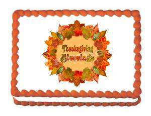 THANKSGIVING BLESSINGS EDIBLE PARTY CAKE DECORATION  