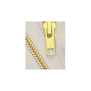  17 Medium Weight Jacket Zipper YKK #5 Brass ~ Separating 