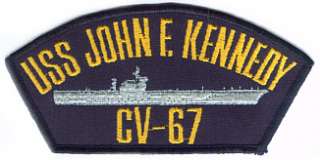 US Navy Ball Cap Patch USS John F. Kennedy CV 67  