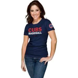  Chicago Cubs Womens 2012 Nike Navy Practice T Shirt 