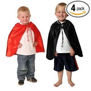 Superhero Dressup Birthday Party Red & Black Halloween Costume Capes 