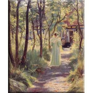  Marie en el jardín 25x30 Streched Canvas Art by Kroyer 