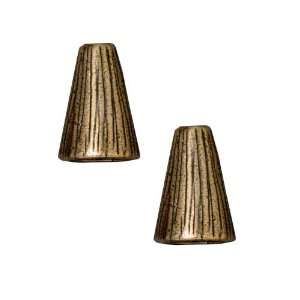  Brass Oxide Finish Lead Free Pewter Etched Tall Cone 