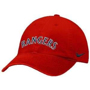 Texas Rangers MLB Red Campus Unstructured Adjustable Cap By Nike Team 