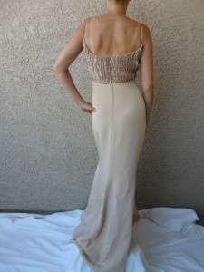 NWT $4550 ANGEL SANCHEZ silk dress/gown 4  