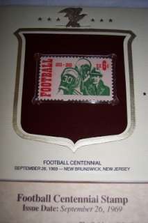 FOOTBALL CENTENNIAL SEPT 26th. 1969 NEW BRUNSWICK, NJ.  