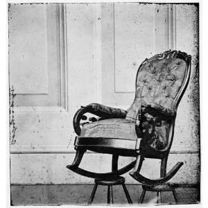   Columbia. Chair occupied by Lincoln when assassinated