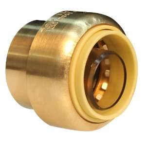 Push Connect PC LF816 1/2 Inch Push, Lead Free Brass Push Fit Endstop