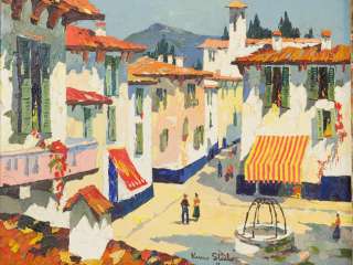 Kenneth Steel (1906 1970) Oil on Canvas, Mallorca Spain  