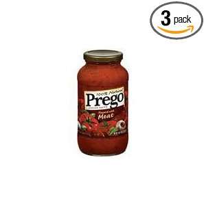 PREGO meat flavored ITALIAN SAUCE 24oz 3pack  Grocery 