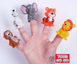 This bid for FIVE Finger Puppet Animal Set with different colors 