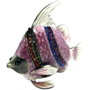  Purple Angel Fish Bejeweled Trinket Box 